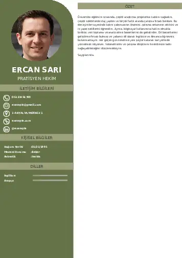 Pratisyen Hekim Cv Örnekleri cv indir